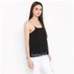 Lovely Women's Polyester Embellished Shoulder Straps Top