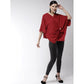 Versatile Women's Polyester Solid Cape Sleeve Top