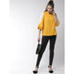 Versatile Women's Polyester Colour Block Slit Sleeve Top