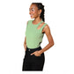 Alluring Women's Polyester Lycra Solid Sleeveless Top