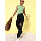 Alluring Women's Polyester Lycra Solid Sleeveless Top