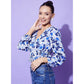 Versatile Women's Polyester Floral Long Sleeves Top