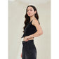Lovely Women's Denim Lycra Solid Sleeveless Top
