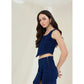 Lovely Women's Denim Lycra Solid Sleeveless Top