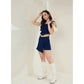 Lovely Women's Denim Lycra Solid Sleeveless Top