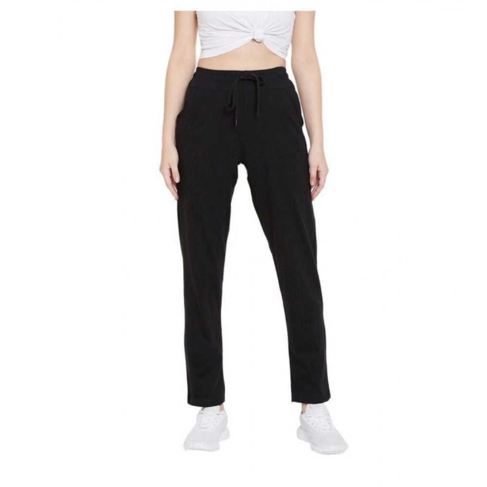 Alluring Women's Cotton Solid Elasticated Track Pants