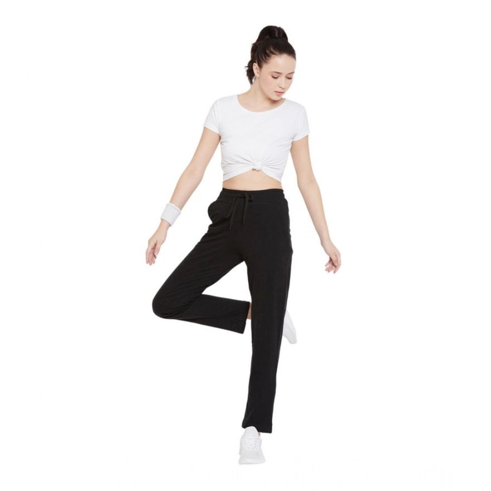 Alluring Women's Cotton Solid Elasticated Track Pants
