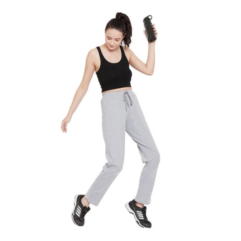 Alluring Women's Cotton Solid Elasticated Track Pants