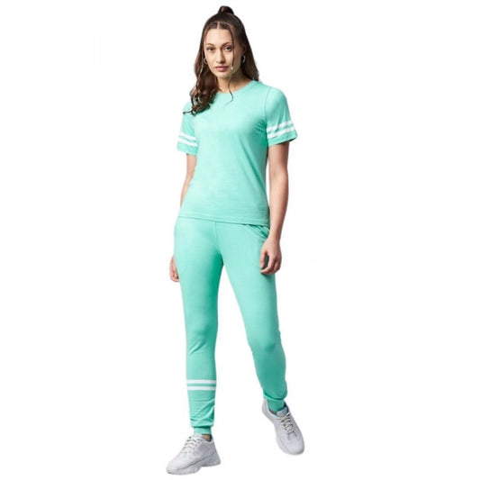 Amazing Women's Cotton Striped Short Sleeve Tracksuit