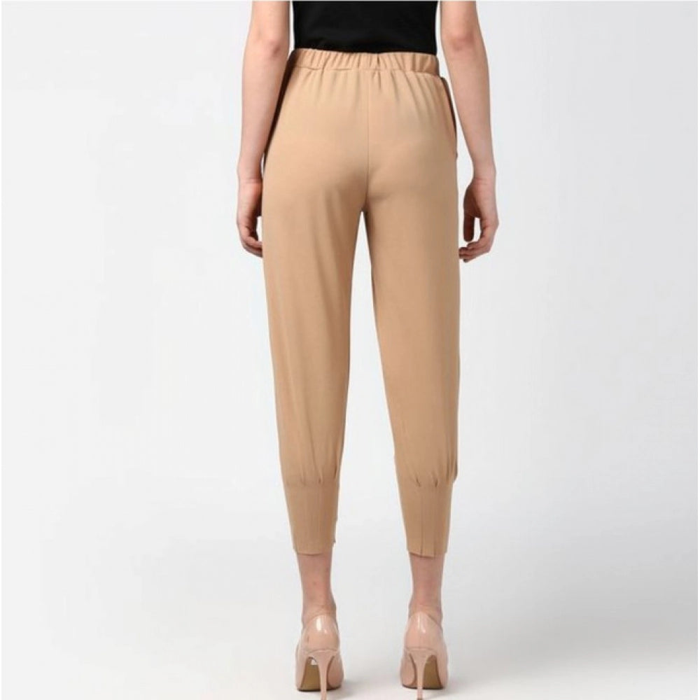 Voguish Women's Polyester Solid Elasticated Trousers