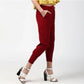 Voguish Women's Polyester Solid Elasticated Trousers
