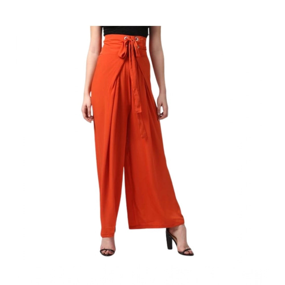 Gorgeous Women's Polyester Solid Smocked Trousers