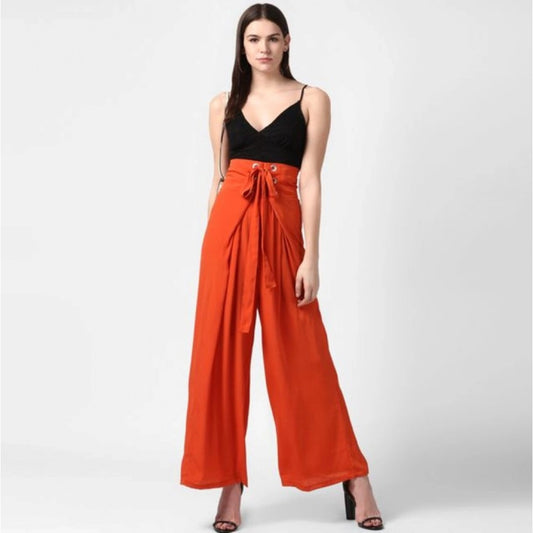Gorgeous Women's Polyester Solid Smocked Trousers
