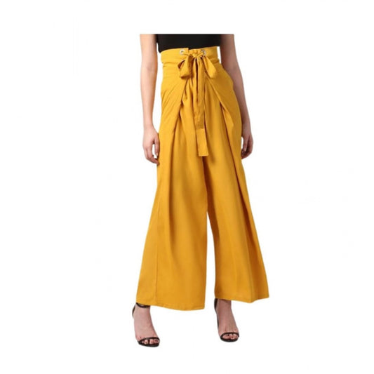 Gorgeous Women's Polyester Solid Smocked Trousers