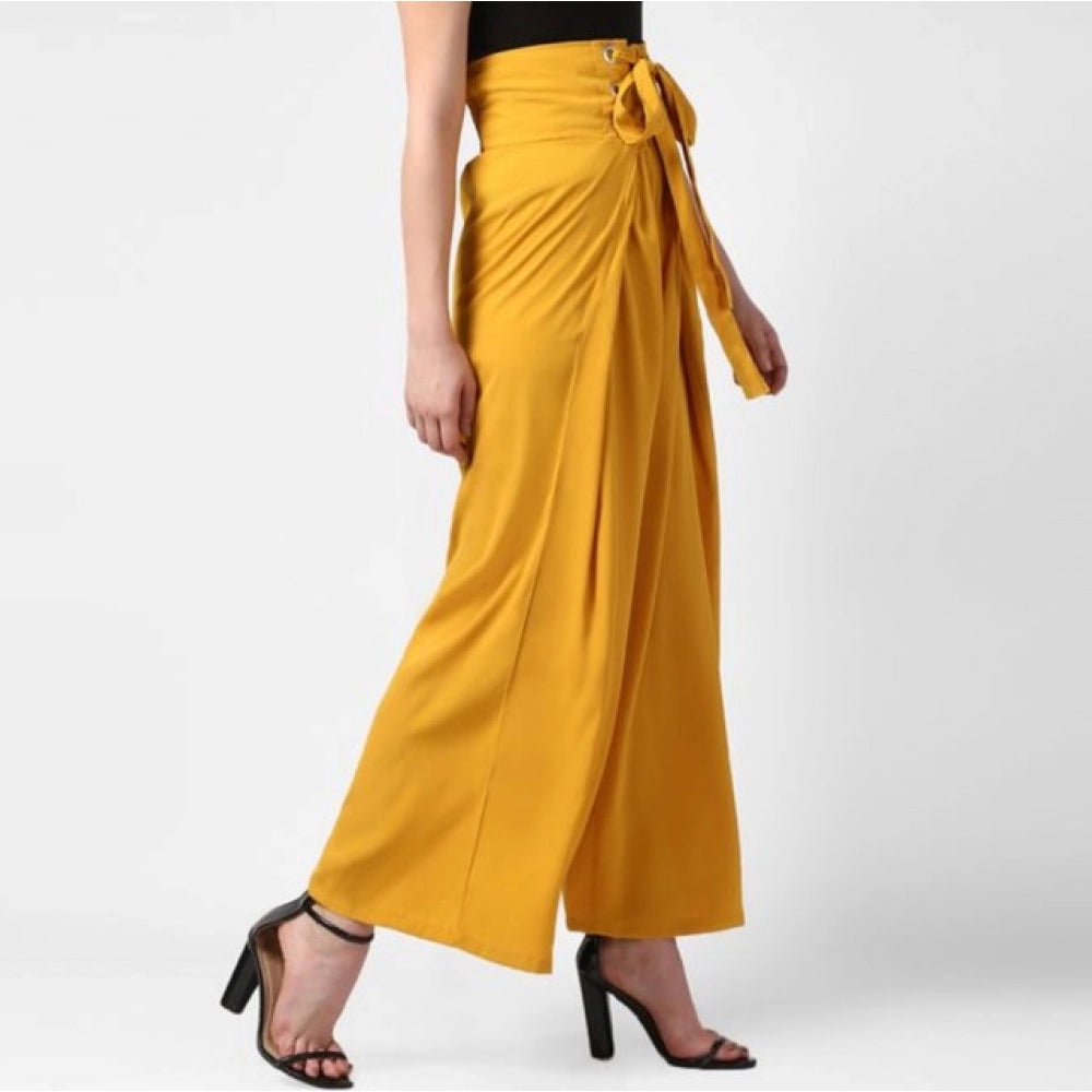 Gorgeous Women's Polyester Solid Smocked Trousers
