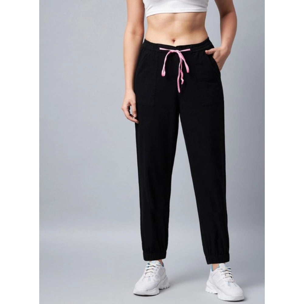 Marvellous Women's Cotton Twill Solid Elasticated Trousers