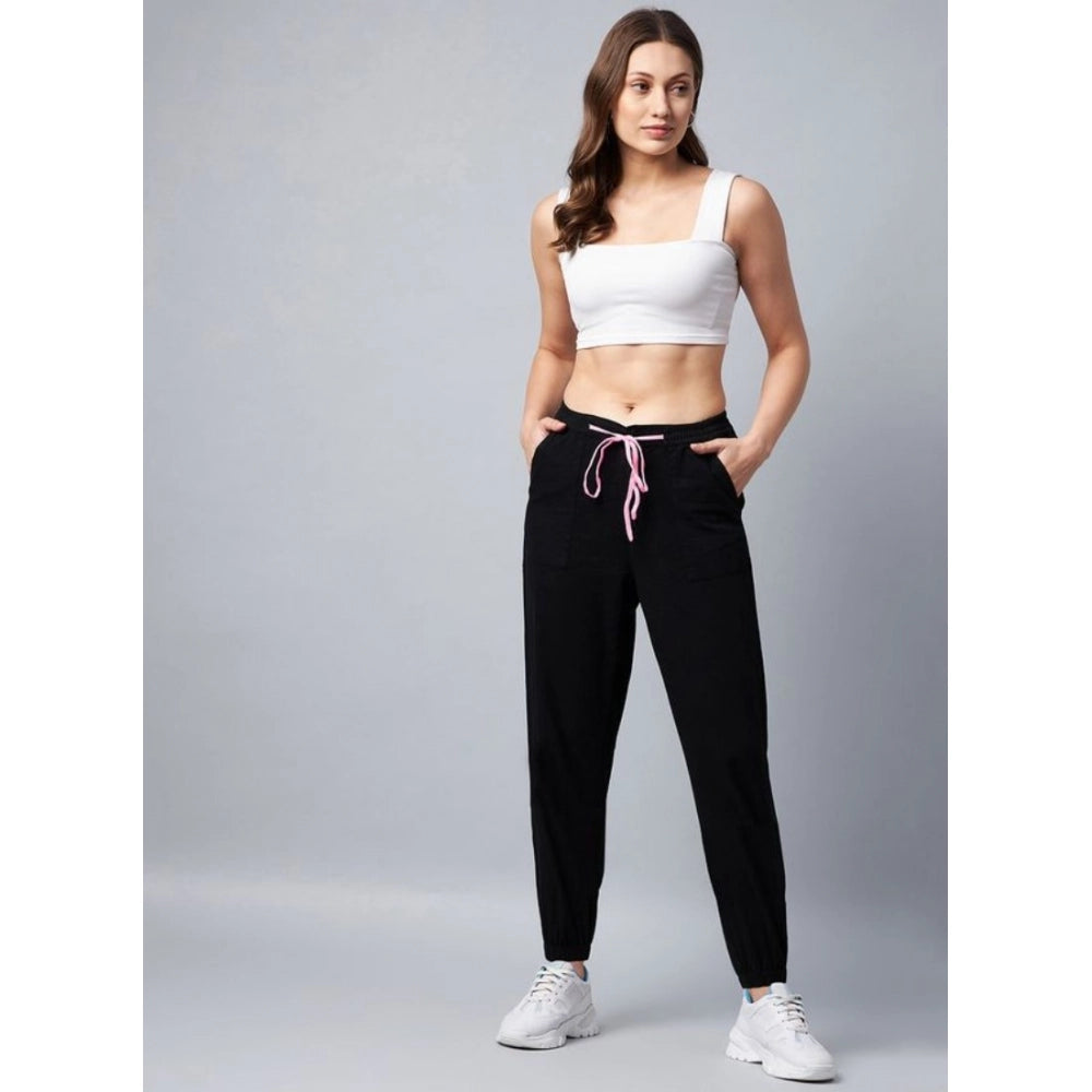 Marvellous Women's Cotton Twill Solid Elasticated Trousers