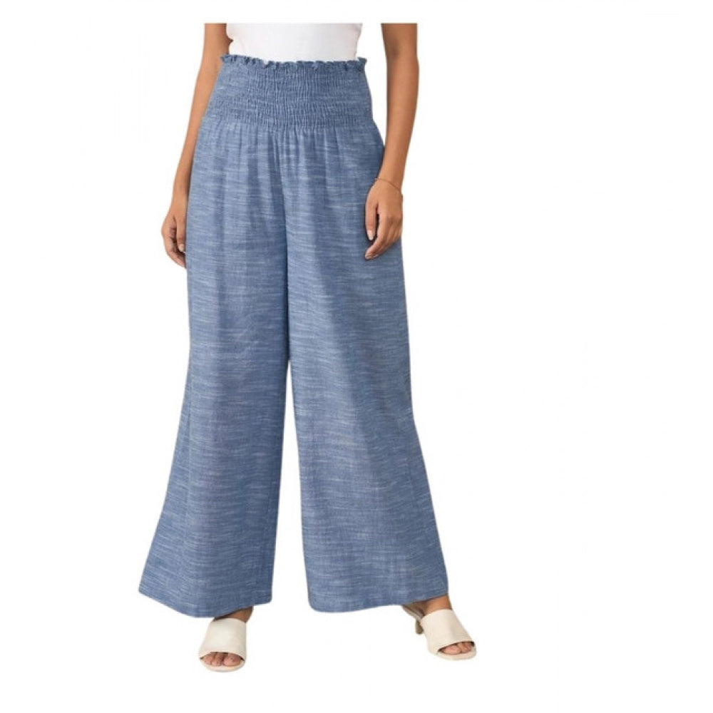 Magnificent Women's Cotton Self Design Smocked Trousers