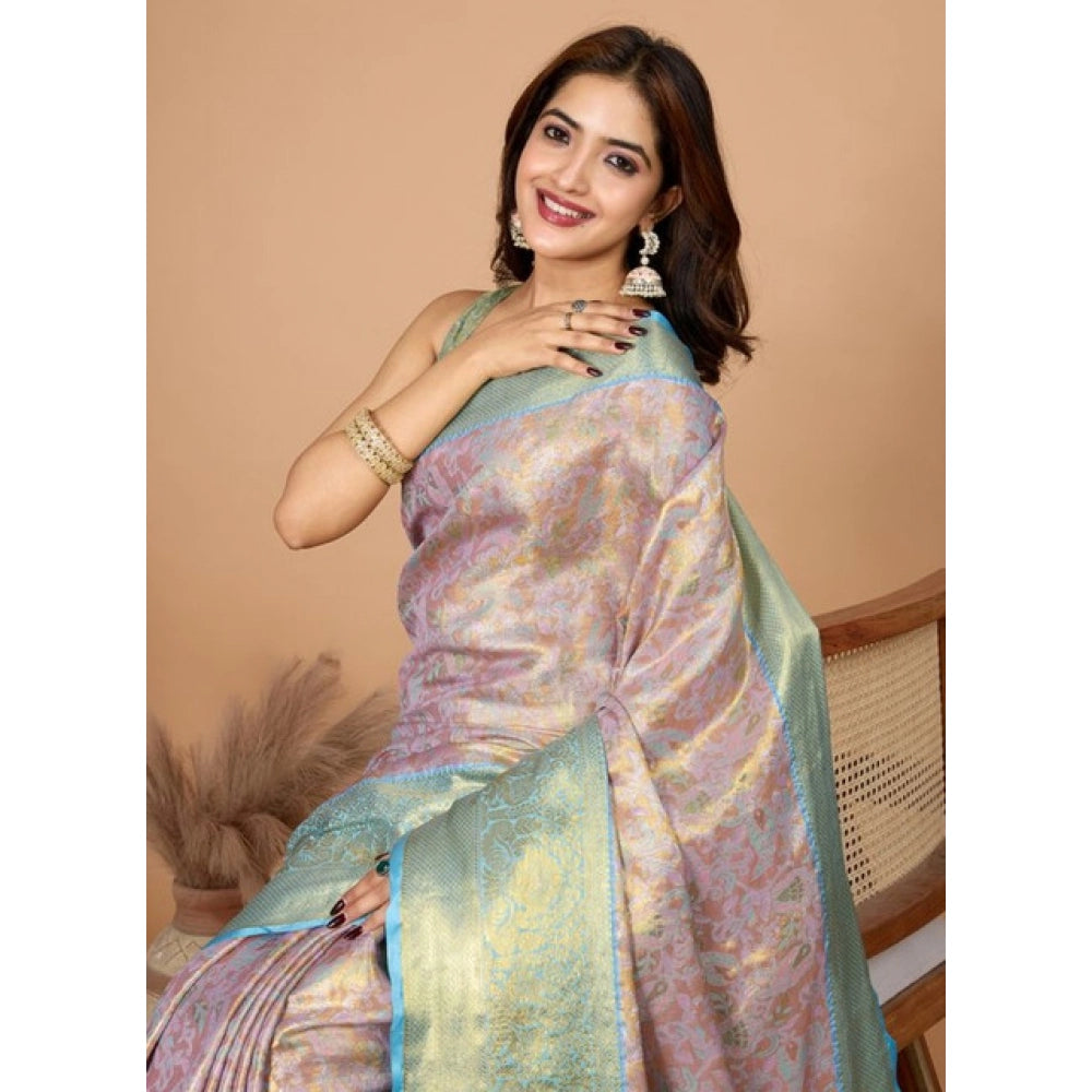 Superb Women's Jacquard Saree With Blouse Piece