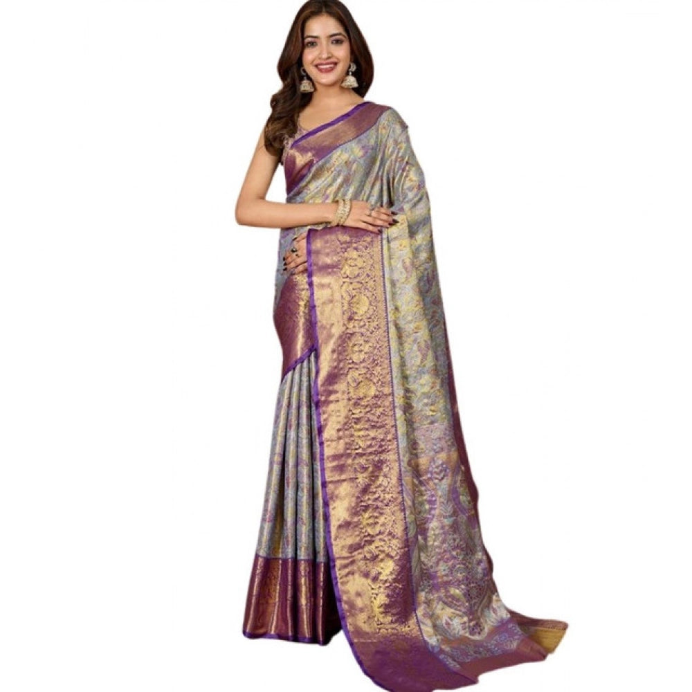 Superb Women's Jacquard Saree With Blouse Piece