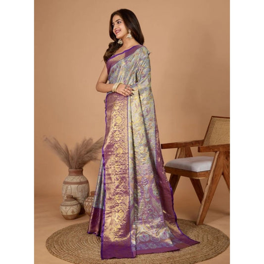 Superb Women's Jacquard Saree With Blouse Piece