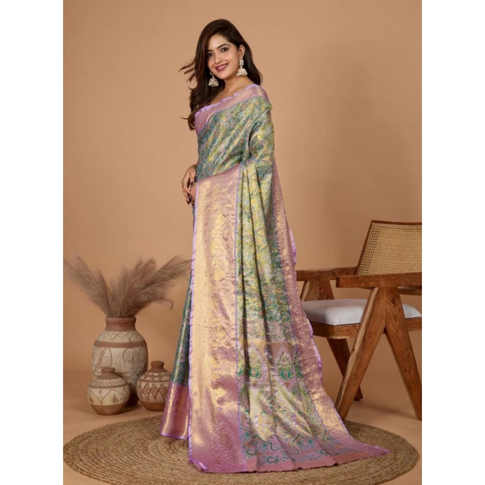 Superb Women's Jacquard Saree With Blouse Piece