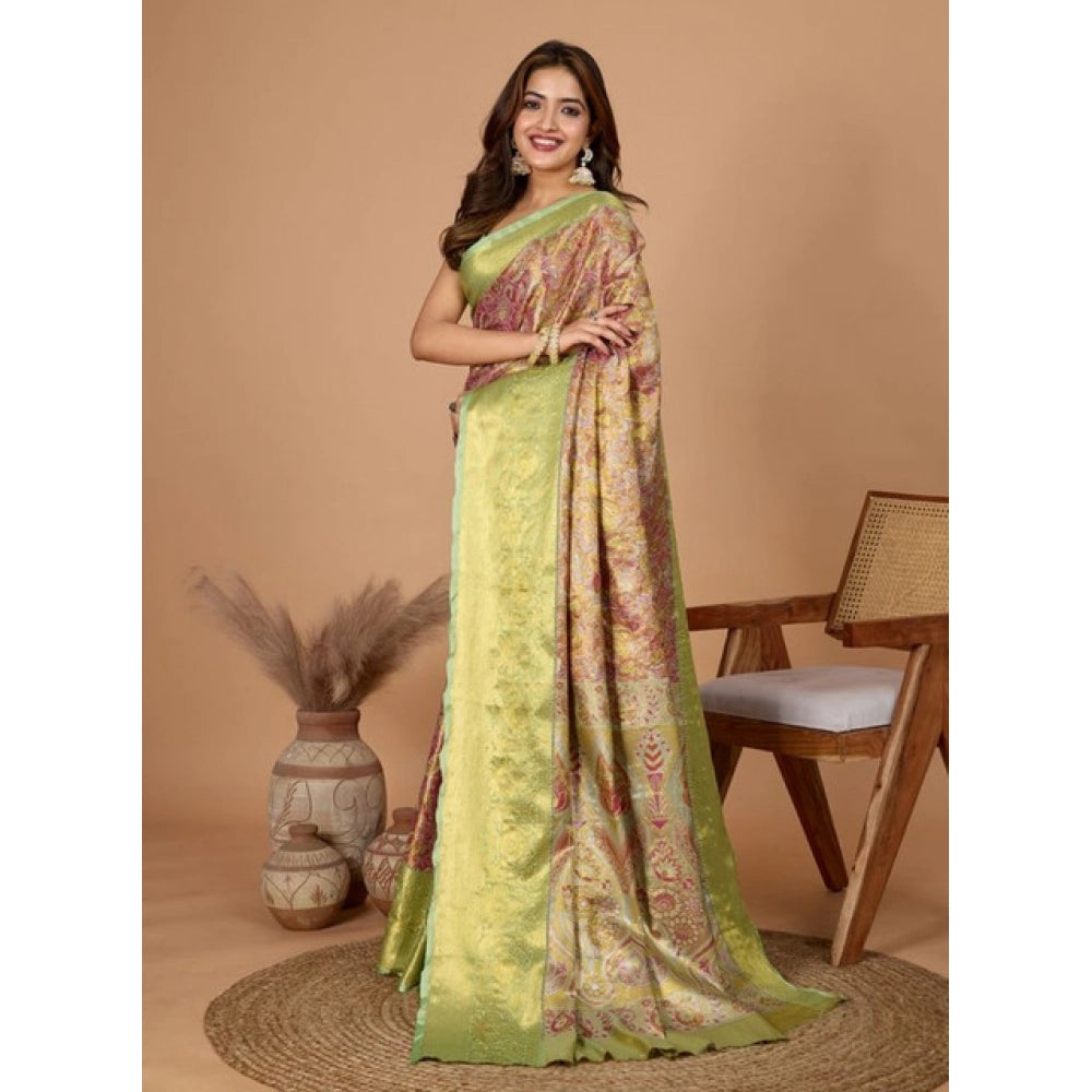 Superb Women's Jacquard Saree With Blouse Piece
