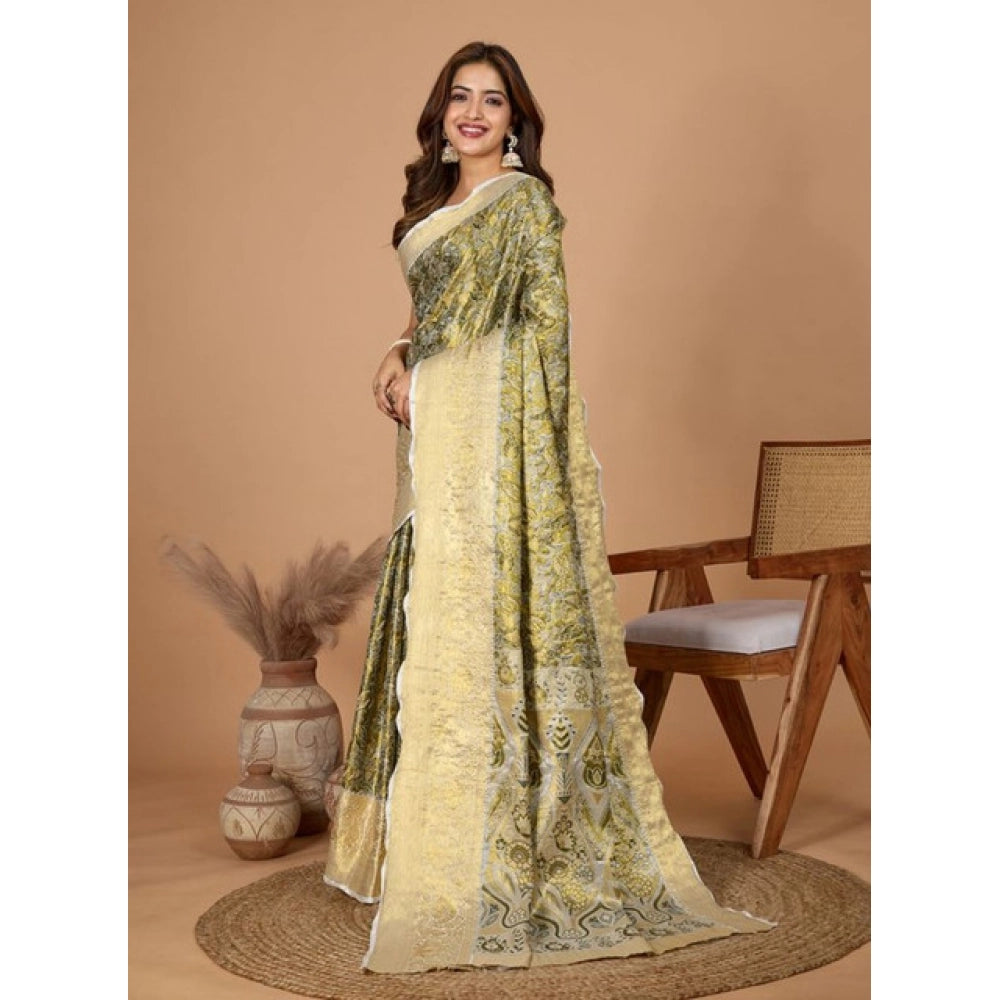 Superb Women's Jacquard Saree With Blouse Piece