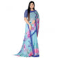 Awesome Women's Georgette Floral Printed Saree With Blouse Piece
