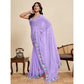 Delightful Women's Georgette Printed Saree With Blouse Piece