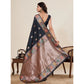Glorious Women's Faux Banarasi Silk Woven Saree With Blouse Piece