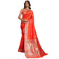 Glorious Women's Faux Banarasi Silk Woven Saree With Blouse Piece