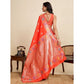 Glorious Women's Faux Banarasi Silk Woven Saree With Blouse Piece