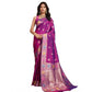 Glorious Women's Faux Banarasi Silk Woven Saree With Blouse Piece