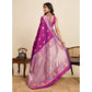 Glorious Women's Faux Banarasi Silk Woven Saree With Blouse Piece