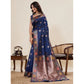 Glorious Women's Faux Banarasi Silk Woven Saree With Blouse Piece