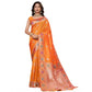Glorious Women's Faux Banarasi Silk Woven Saree With Blouse Piece