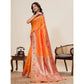 Glorious Women's Faux Banarasi Silk Woven Saree With Blouse Piece