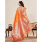 Glorious Women's Faux Banarasi Silk Woven Saree With Blouse Piece
