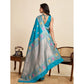 Glorious Women's Faux Banarasi Silk Woven Saree With Blouse Piece