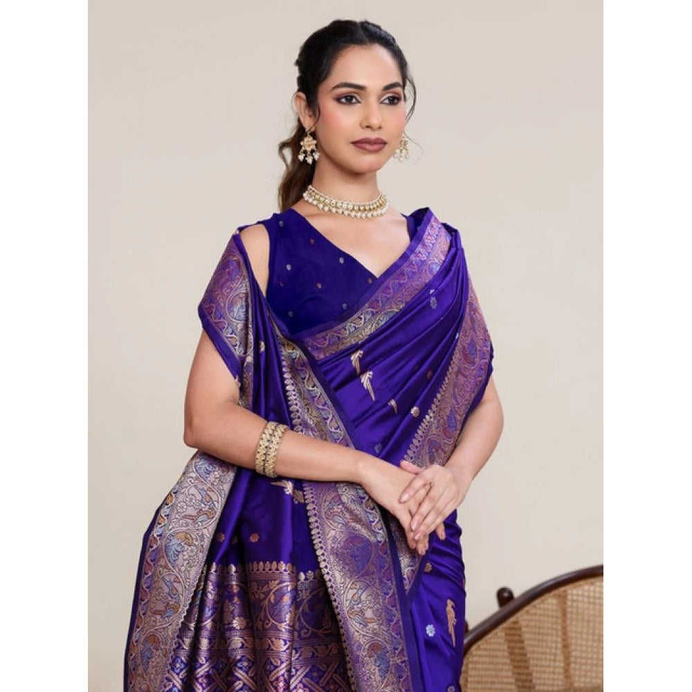 Fabulous Women's Jacquard Woven Saree With Blouse Piece