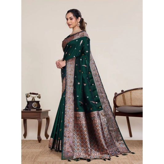 Fabulous Women's Jacquard Woven Saree With Blouse Piece