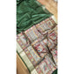 Superb Women's Tussar Silk Madhubani Saree With Blouse Piece