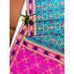 Dazzling Women's Patola Silk Meena And Zari Woven Saree With Blouse Piece