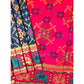 Dazzling Women's Patola Silk Meena And Zari Woven Saree With Blouse Piece