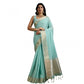 Charming Women's Tissue Checks With Buttis Saree With Blouse Piece