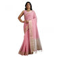 Charming Women's Tissue Checks With Buttis Saree With Blouse Piece
