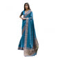 Casual Women's Silk Blend Butti Pattern Saree With Blouse Piece