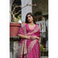 Casual Women's Silk Blend Butti Pattern Saree With Blouse Piece