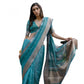 Casual Women's Silk Blend Butti Pattern Saree With Blouse Piece